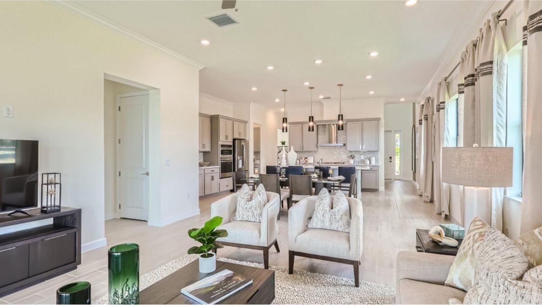 Furnished interior view inside a new home in Tesoro Club, Port St. Lucie (Image 15).