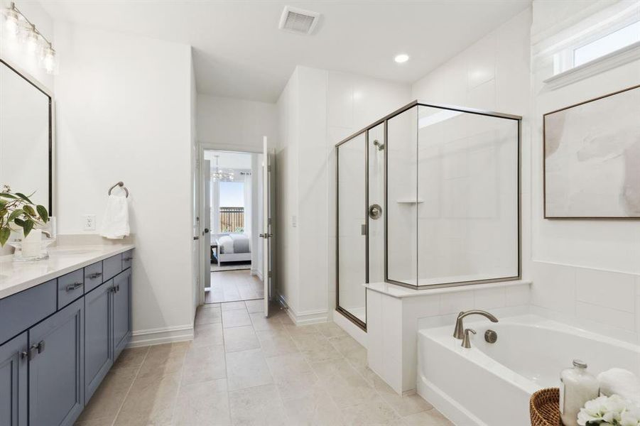 *Model Representation - Owner's private bath with double vanity