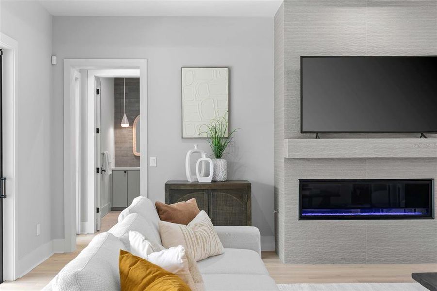 Furnished interior view inside a new home in , Tampa (Image 65). Furnished interior view inside a new home in , Tampa (Image 65).