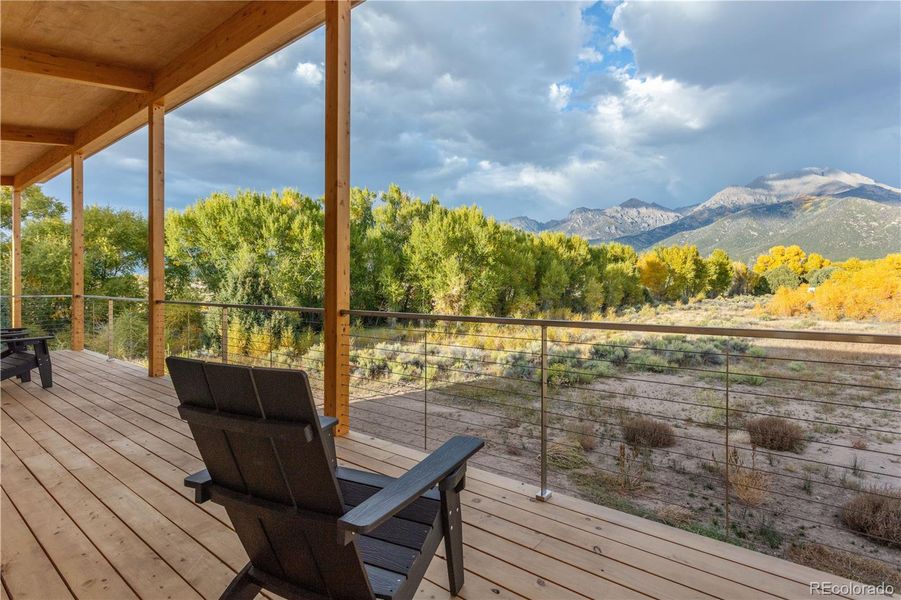 View from the east- facing deck on Unit 2's side.