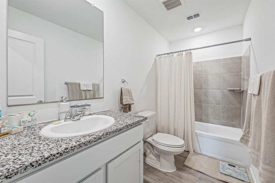 Furnished interior view inside a new home in South Oak Grove: Cottage Collection, Fort Worth (Image 9). Furnished interior view inside a new home in South Oak Grove: Cottage Collection, Fort Worth (Image 9).