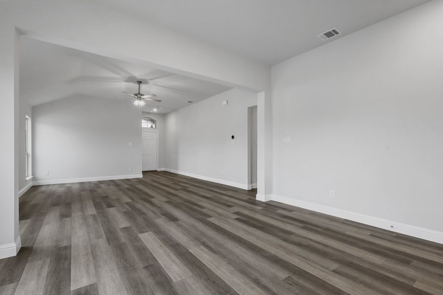 Representative unfurnished interior of a home built from the Devin by Cheldan Homes in Sunset Ridge, Keene (Image 54). Representative unfurnished interior of a home built from the Devin by Cheldan Homes in Sunset Ridge, Keene (Image 54).