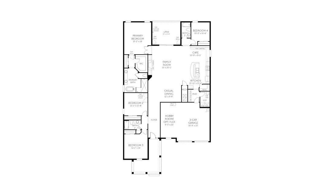 2D floor plan layout for the Arlington - 60' Homesites by Dream Finders Homes in Hamlin Meadows, Winter Garden, FL (Image 3). 2D floor plan layout for the Arlington - 60' Homesites by Dream Finders Homes in Hamlin Meadows, Winter Garden, FL (Image 3).