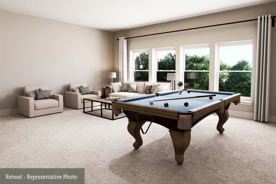 Representative furnished interior of a home built from the The Bevel by David Weekley Homes in Briarley - Regency Collection, Montgomery (Image 4).