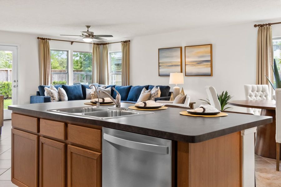 Furnished interior view inside a new home in Mustang Ridge, Magnolia (Image 4).