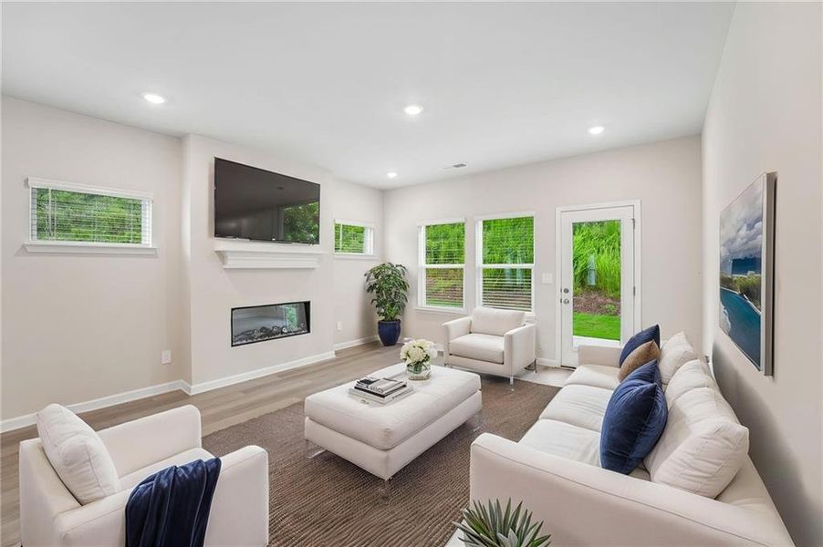 Furnished interior view inside a new home in Hemingway - Reserve Series, Cumming (Image 6). Furnished interior view inside a new home in Hemingway - Reserve Series, Cumming (Image 6).