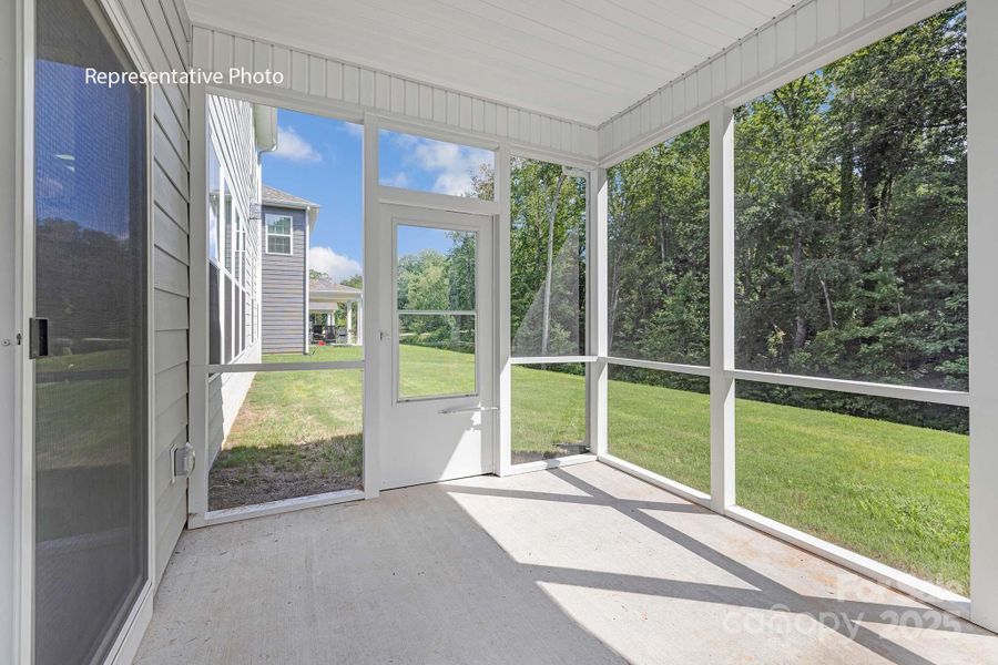 Exterior details and patio area of a home in Sanctuary at Southgate, Indian Trail (Image 3).