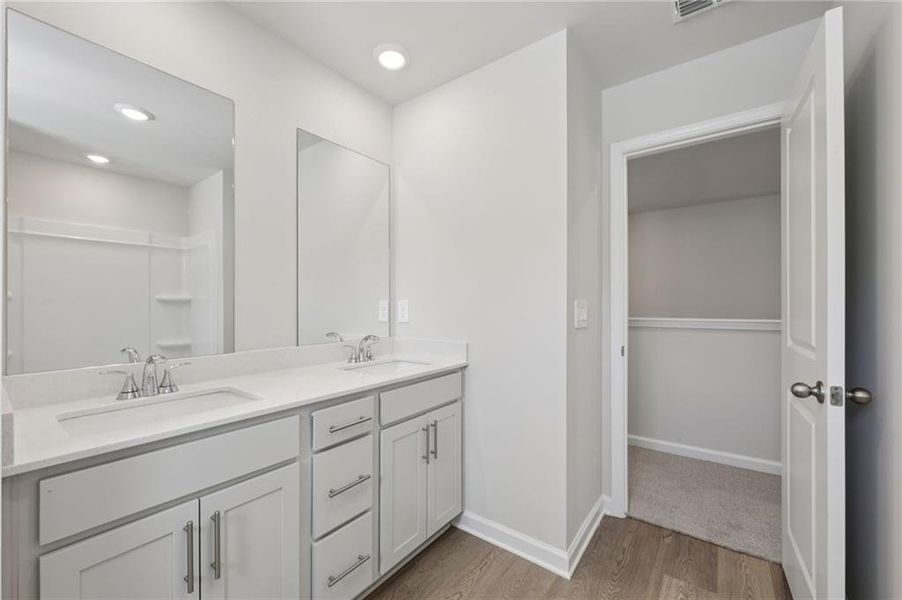 Furnished interior view inside a new home in Parkside at Grayson, Grayson (Image 12).
