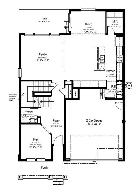 2D floor plan layout for the Dahlia by View Homes in Murata Farms, Fort Lupton, CO (Image 3). 2D floor plan layout for the Dahlia by View Homes in Murata Farms, Fort Lupton, CO (Image 3).