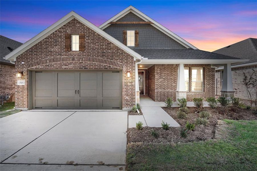 Front exterior of a new home in Morningstar, Aledo, TX, highlighting curb appeal (Image 1). Front exterior of a new home in Morningstar, Aledo, TX, highlighting curb appeal (Image 1).