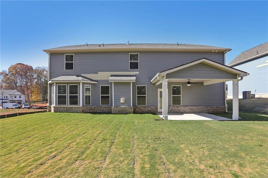 Exterior details and patio area of a home in Grandview at Millers Mill, Stockbridge (Image 16). Exterior details and patio area of a home in Grandview at Millers Mill, Stockbridge (Image 16).