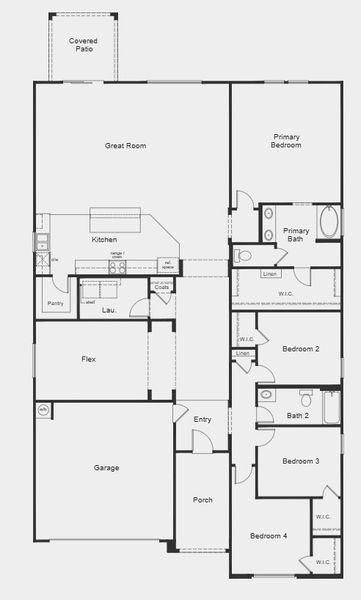 2D floor plan layout for the 2578 Modeled by KB Home in Mesquite at Teravalis, Buckeye, AZ (Image 3). 2D floor plan layout for the 2578 Modeled by KB Home in Mesquite at Teravalis, Buckeye, AZ (Image 3).