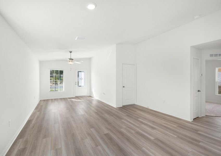 The dining and family room offers ample space to have family and friends over