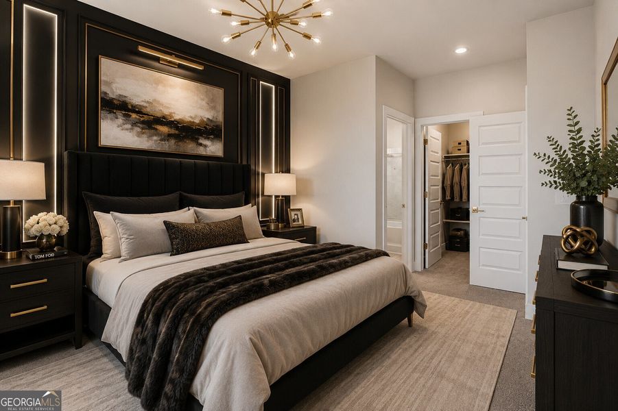 Furnished interior view inside a new home in The Fairways at Mirror Lake, Villa Rica (Image 7).