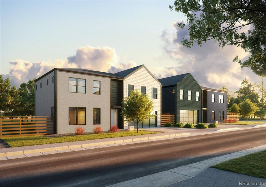 Front exterior of a new home in , Arvada, CO, highlighting curb appeal (Image 2). Front exterior of a new home in , Arvada, CO, highlighting curb appeal (Image 2).