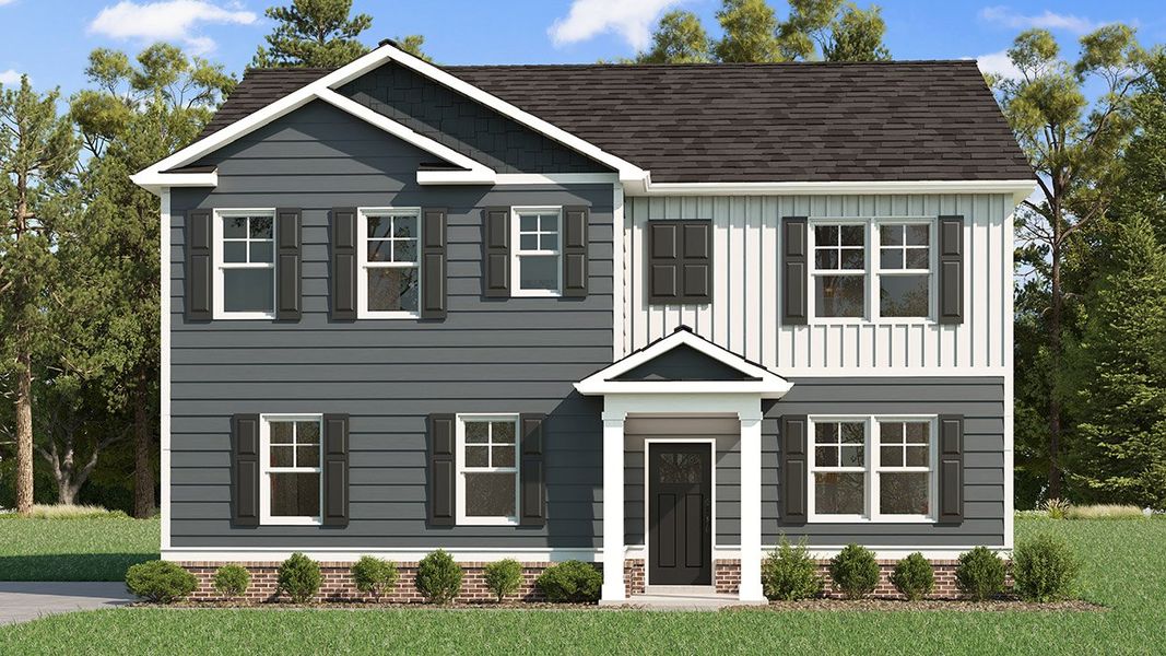 Representative exterior photo of a completed home built from the Hayden by D.R. Horton in Glenmaye, Hampton, GA (Image 21).