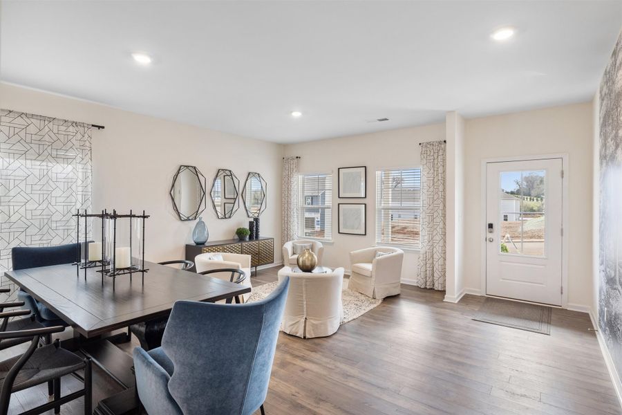 Representative furnished interior of a home built from the Mansfield by D.R. Horton in Sweet Briar, Ooltewah (Image 4).