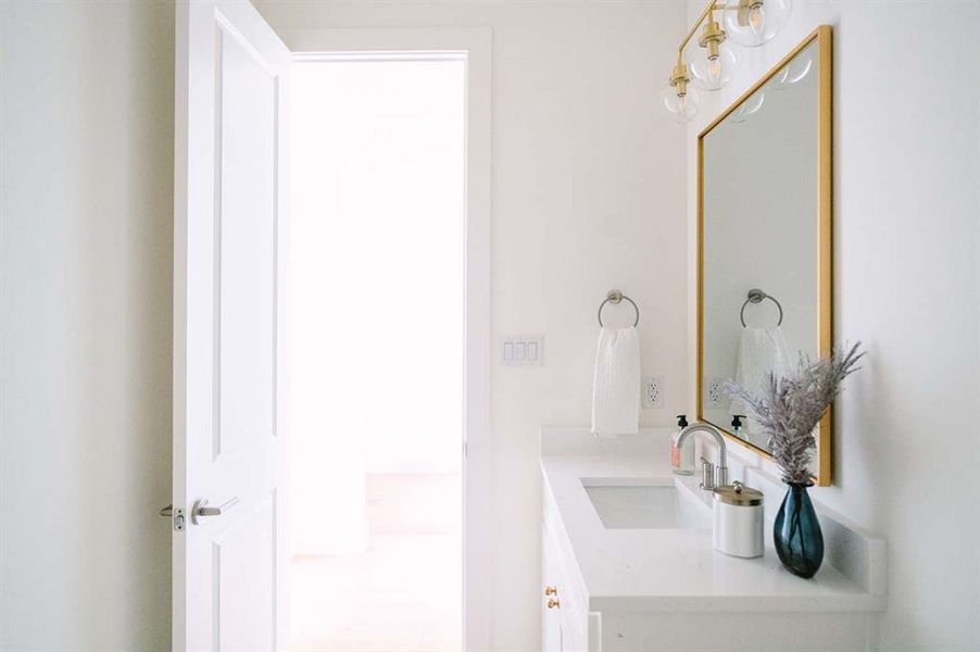 Bathroom featuring vanity