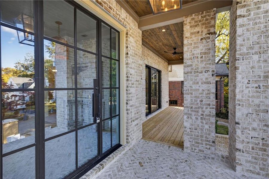 Exterior details and patio area of a home in , Atlanta (Image 28).