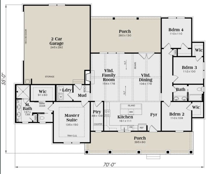 2D floor plan layout for the Anna by Zeal Home Builders in Patti Lynn Hills, Paradise, TX (Image 3). 2D floor plan layout for the Anna by Zeal Home Builders in Patti Lynn Hills, Paradise, TX (Image 3).