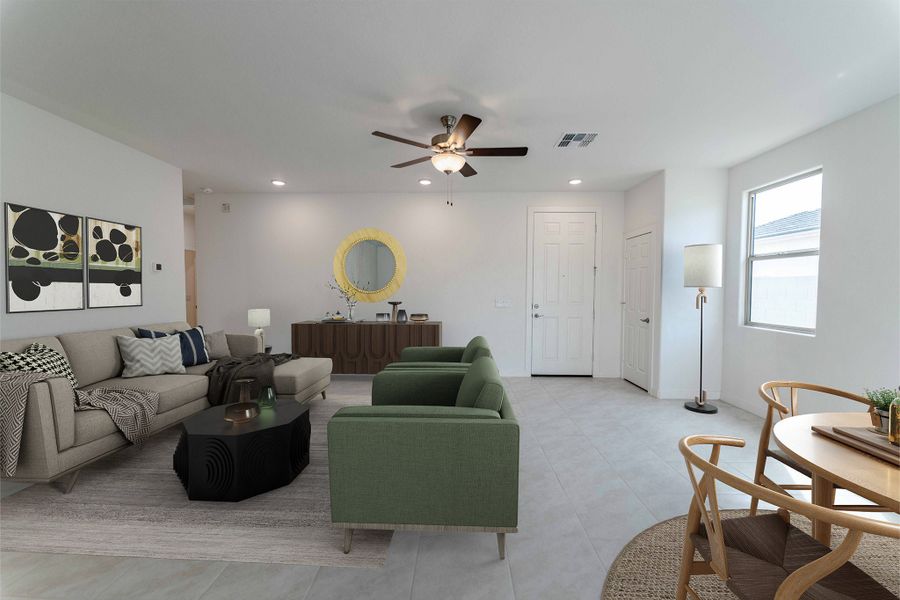 Furnished interior view inside a new home in Rancho Santa Rosa, Maricopa (Image 10).