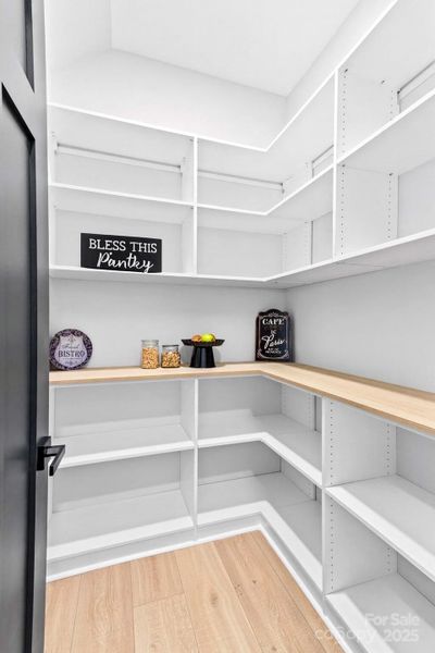 Walk in pantry is every cook's dream.