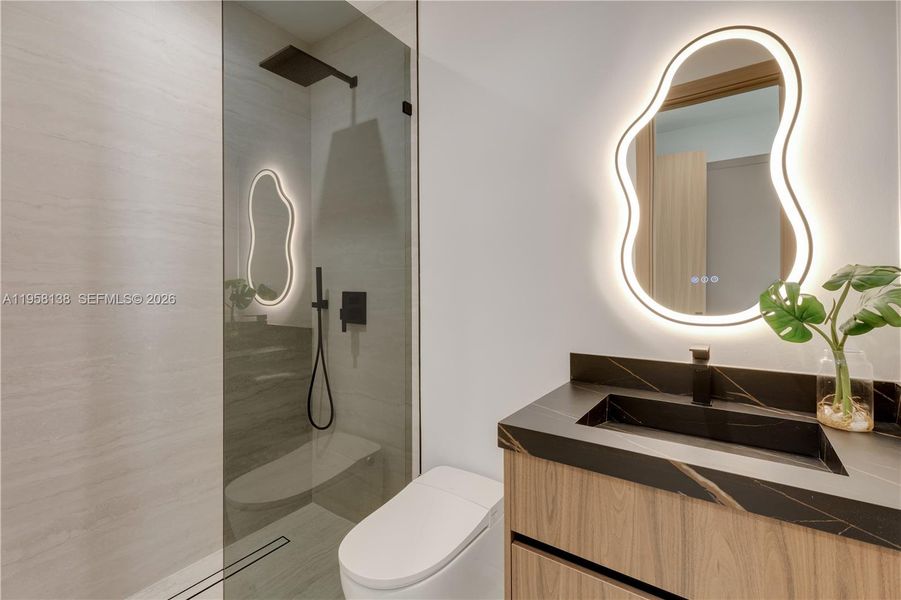 Furnished interior view inside a new home in , Miami (Image 14).