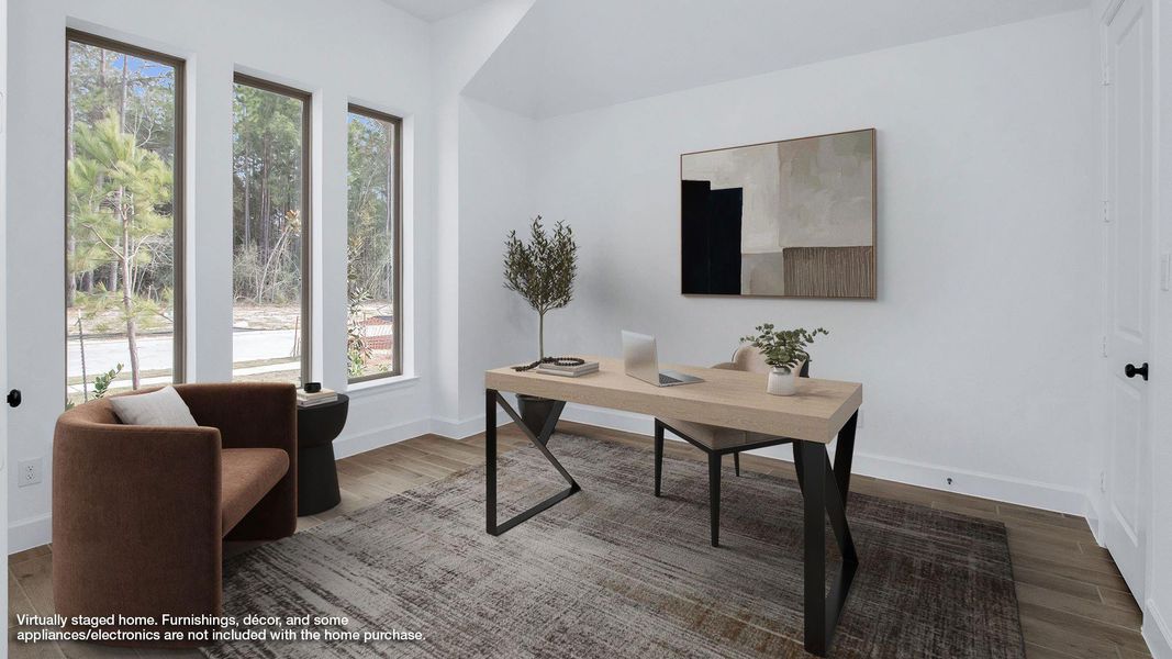 Furnished interior view inside a new home in Woodhavyn 50', Magnolia (Image 7).