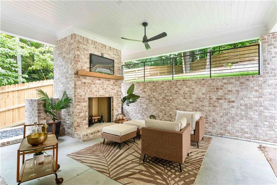 Exterior details and patio area of a home in , Atlanta (Image 22).