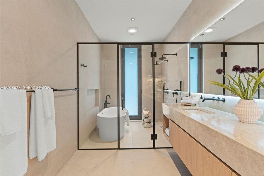 Furnished interior view inside a new home in , Miami (Image 16).