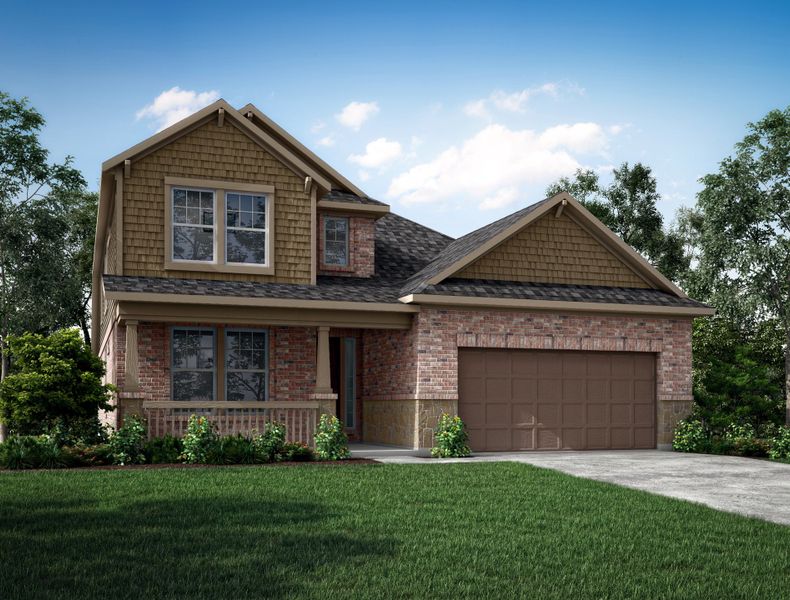 Representative exterior photo of a completed home built from the Sedona by Beazer Homes in Arabella on the Prairie: Heritage Collection, Richmond, TX (Image 21).