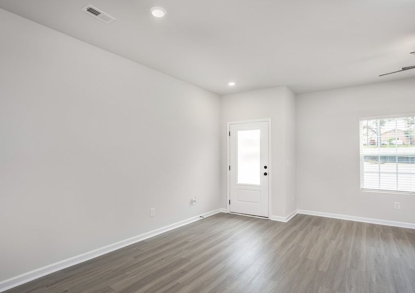 Open-concept living area.