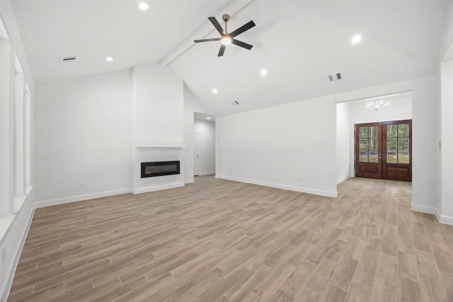 Spacious, unfurnished interior of a new home in , New Waverly (Image 25). Spacious, unfurnished interior of a new home in , New Waverly (Image 25).