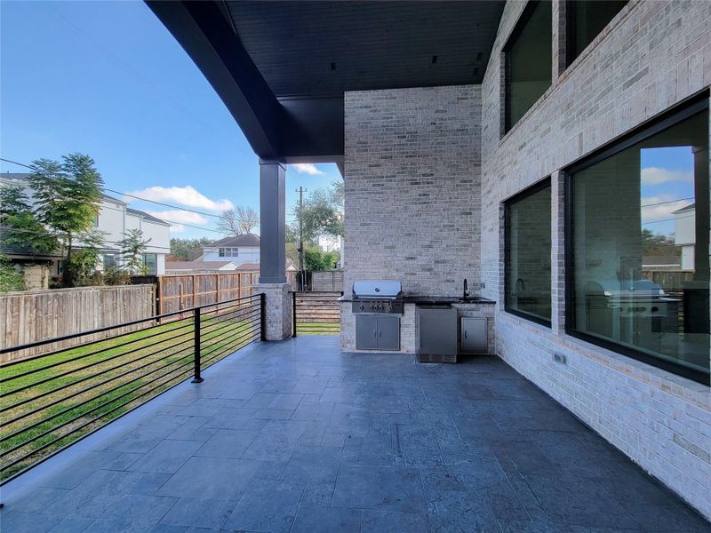 Patio with outdoor grill