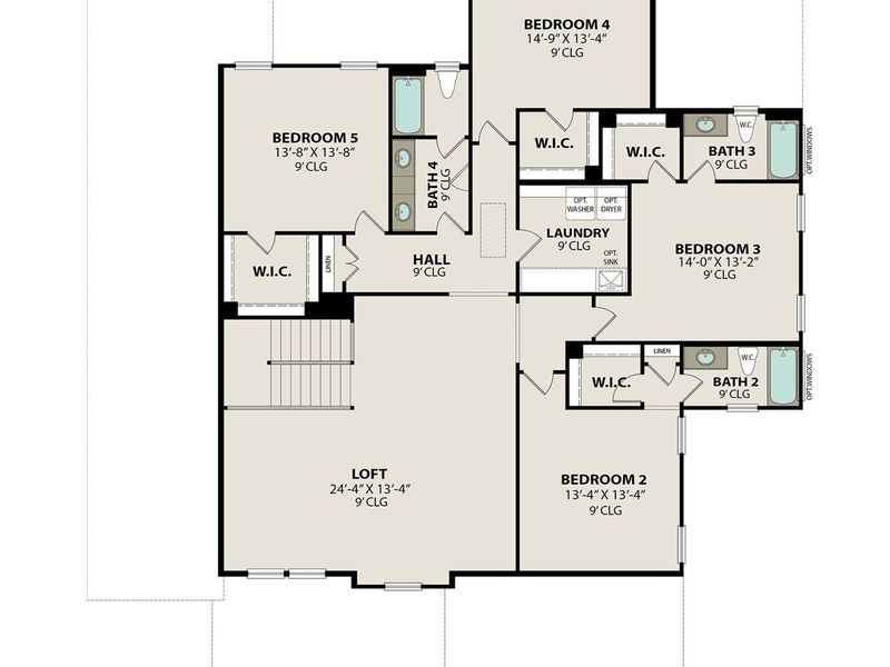 2D floor plan layout of this home in Shelton Square, Murfreesboro, TN (Image 6).
