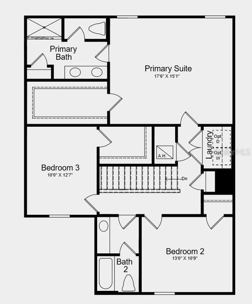 2D floor plan layout of this home in Waterstone, Groveland, FL (Image 3). 2D floor plan layout of this home in Waterstone, Groveland, FL (Image 3).