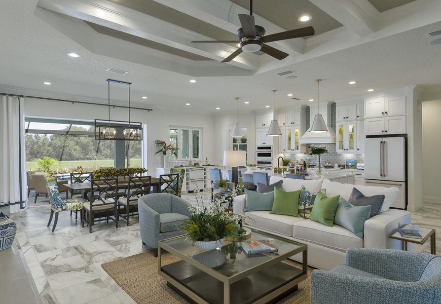 Representative furnished interior of a home built from the Savannah 2 by Neal Communities in Grand Park, Sarasota (Image 7).