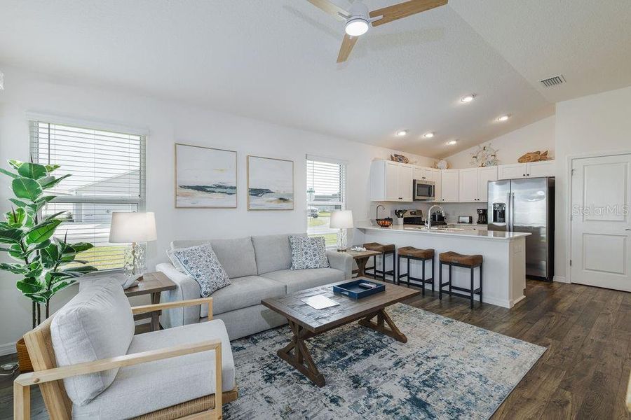 Furnished interior view inside a new home in , The Villages (Image 6).