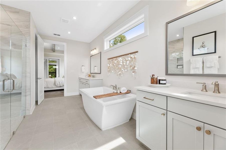 Furnished interior view inside a new home in The Courtyards by The Manor, Alpharetta (Image 10). Furnished interior view inside a new home in The Courtyards by The Manor, Alpharetta (Image 10).