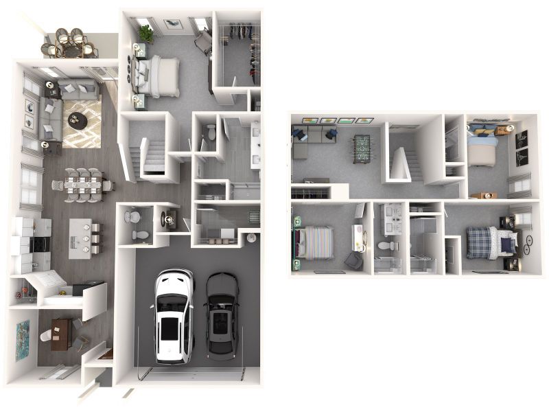 2D floor plan layout of this home in River Ridge, Clarksville, TN (Image 3).