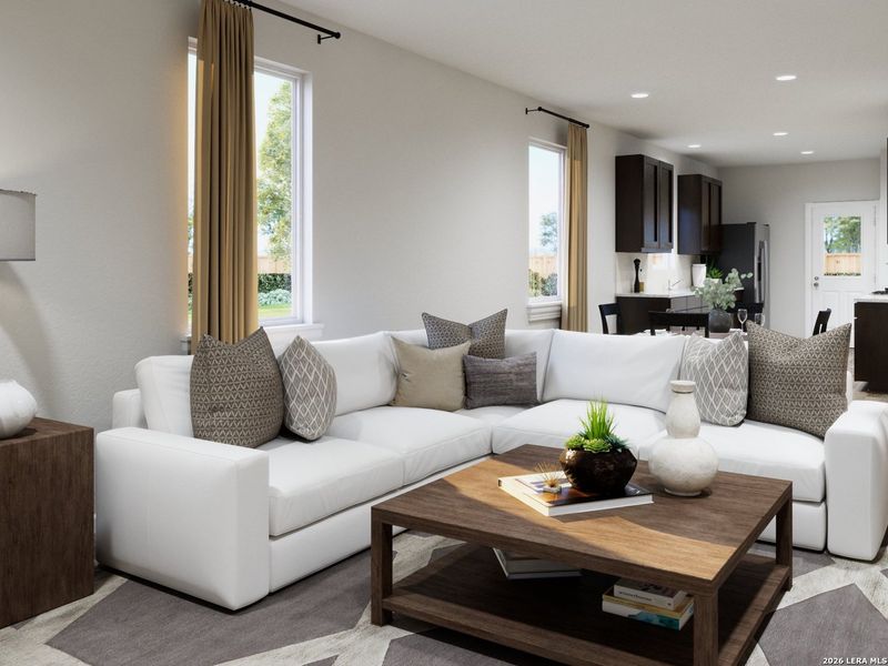 Furnished interior view inside a new home in Melissa Ranch, San Antonio (Image 10).