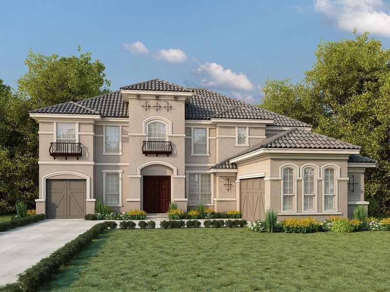 Representative exterior photo of a completed home built from the Montblanc by Landon Homes in Lexington Frisco, Frisco, TX (Image 12). Representative exterior photo of a completed home built from the Montblanc by Landon Homes in Lexington Frisco, Frisco, TX (Image 12).