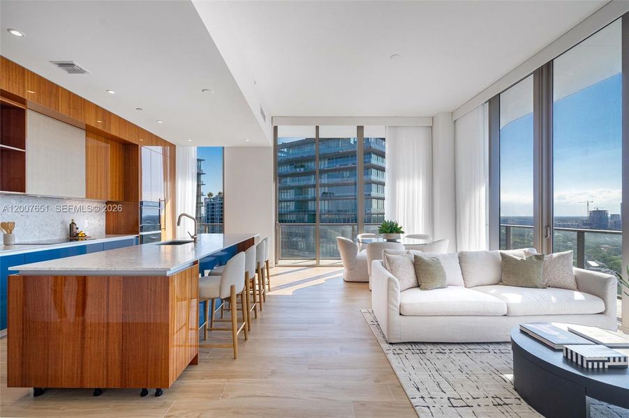 Furnished interior view inside a new home in , Miami (Image 38).