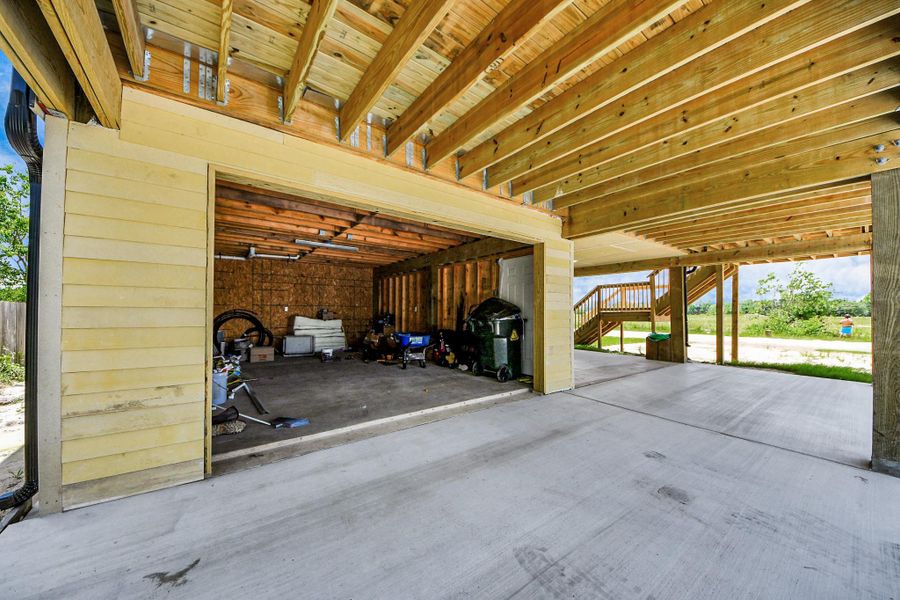 In-progress construction of a new home in , Dickinson, TX (Image 38).