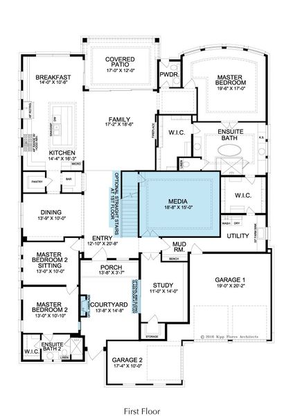 2D floor plan layout for the Legend by Landon Homes in Fields - Brookside North, Frisco, TX (Image 6). 2D floor plan layout for the Legend by Landon Homes in Fields - Brookside North, Frisco, TX (Image 6).