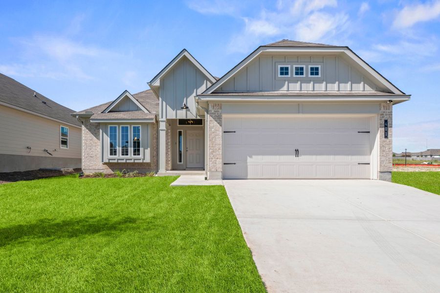 Representative exterior photo of a completed home built from the The 1613 by Stylecraft Builders in Pagosa Springs, Bryan, TX (Image 1). Representative exterior photo of a completed home built from the The 1613 by Stylecraft Builders in Pagosa Springs, Bryan, TX (Image 1).