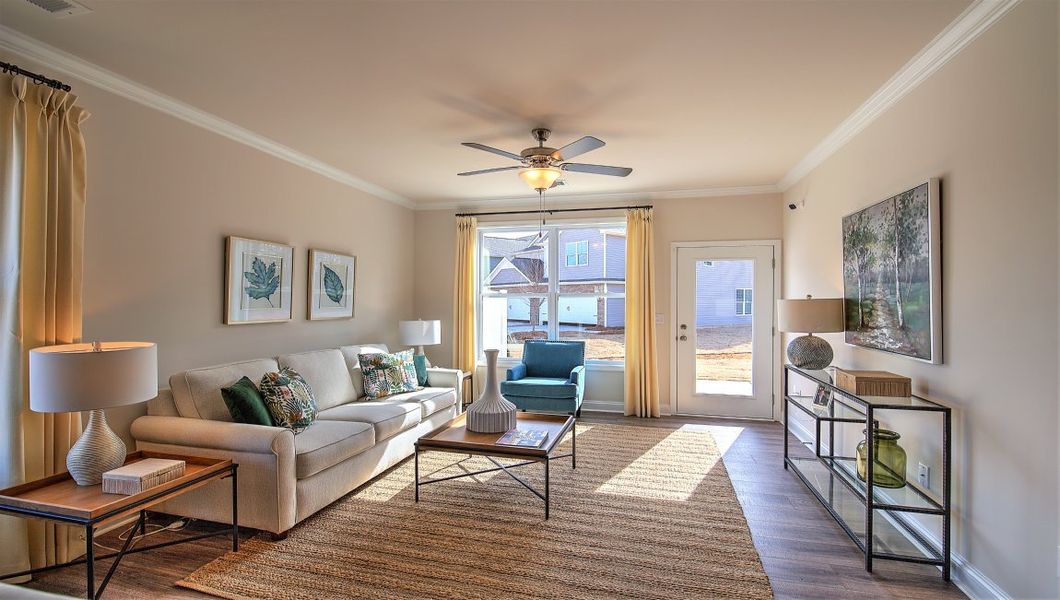 Furnished interior view inside a new home in Pleasant Grove, Weaverville (Image 7). Furnished interior view inside a new home in Pleasant Grove, Weaverville (Image 7).