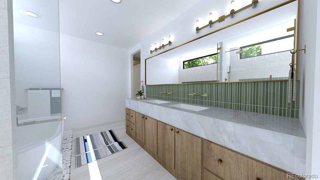 Furnished interior view inside a new home in , Denver (Image 23).