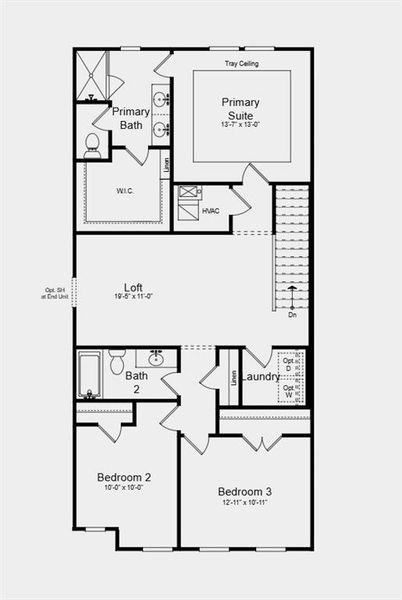 2D floor plan layout of this home in Weatherfield, Buford, GA (Image 5).