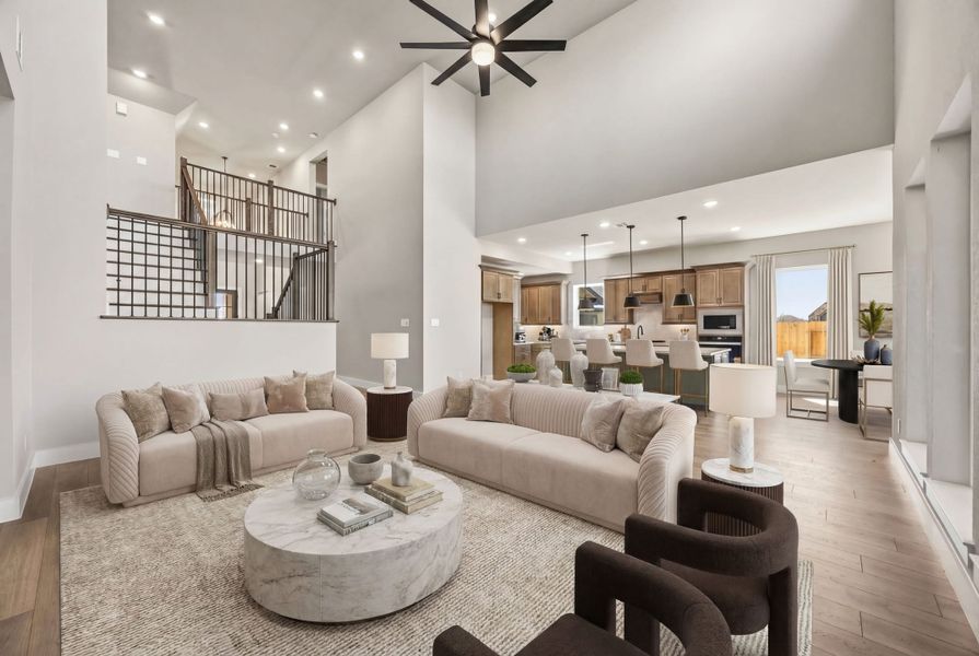 Representative furnished interior of a home built from the Bastrop by Beazer Homes in Valencia, Manvel (Image 6).